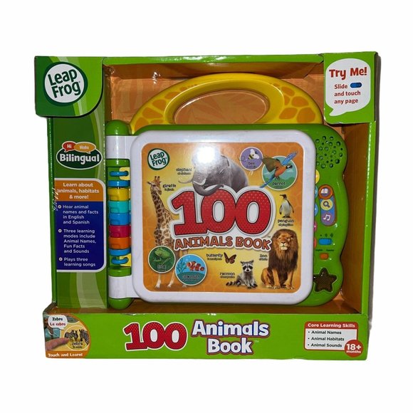 New Leap Frog 100 Animals Bilingual Slide & Touch - Picture 1 of 6